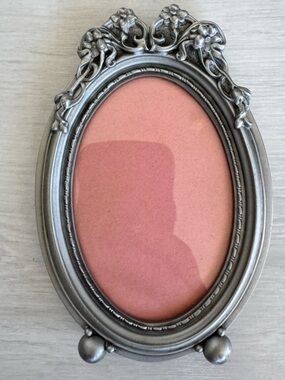 Vintage Oval Pewter Picture Frame 1984